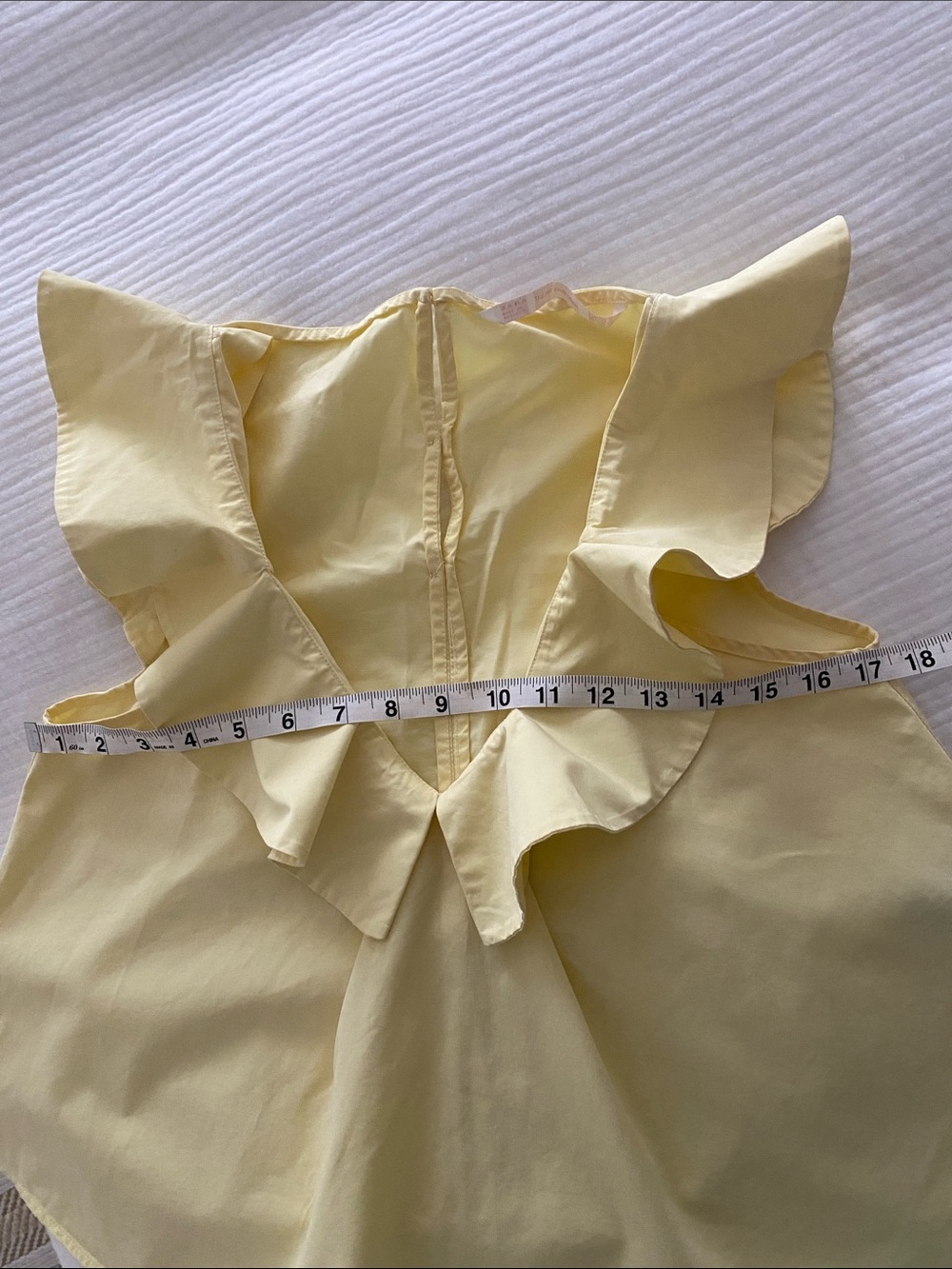 Zara Yellow Ruffle Top - Picture 5 of 5